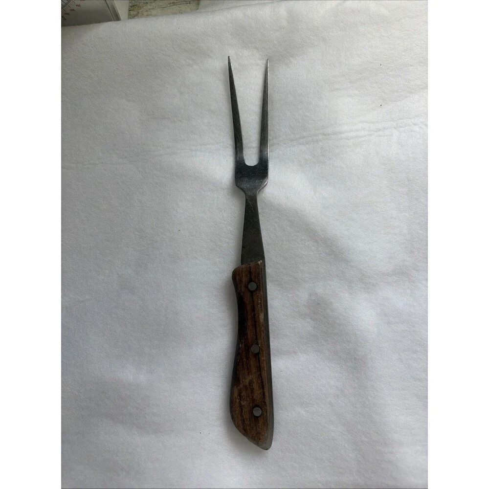 Vintage REGENT SWORDS Stainless Steel Meat Fork with Wood Handle 11